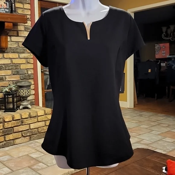 🌺Alyx NWT Peplum Style Top with Gold Metal Detail - Picture 1 of 12